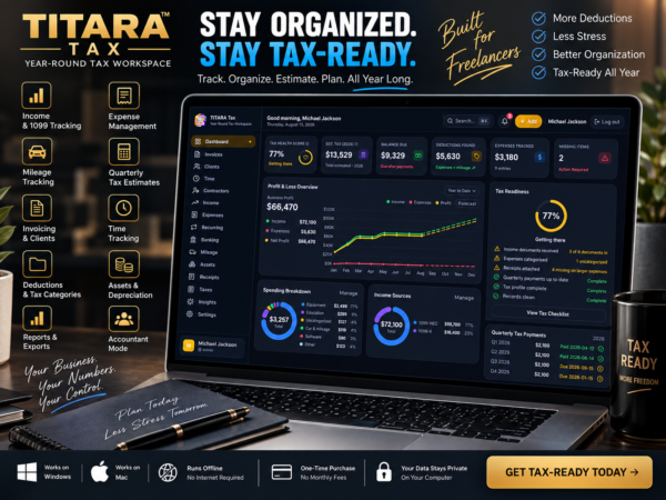 TITARA Tax — Freelancer & Self-Employed Tax Management Software